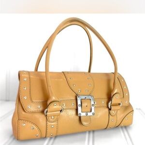 Michael Kors Yellow Studded Shoulder Bag